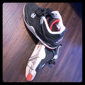 Air Jordan 4s Red gray black and white